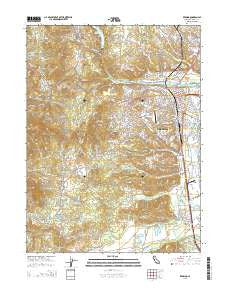 Redding California Current topographic map, 1:24000 scale, 7.5 X 7.5 Minute, Year 2015