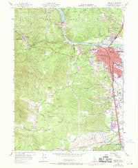Redding California Historical topographic map, 1:24000 scale, 7.5 X 7.5 Minute, Year 1957