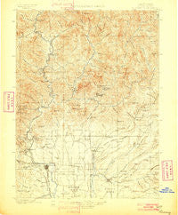Redding California Historical topographic map, 1:125000 scale, 30 X 30 Minute, Year 1901