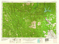 Redding California Historical topographic map, 1:250000 scale, 1 X 2 Degree, Year 1958