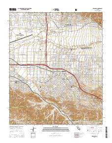 Redlands California Current topographic map, 1:24000 scale, 7.5 X 7.5 Minute, Year 2015