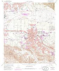 Redlands California Historical topographic map, 1:24000 scale, 7.5 X 7.5 Minute, Year 1967
