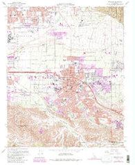 Redlands California Historical topographic map, 1:24000 scale, 7.5 X 7.5 Minute, Year 1967