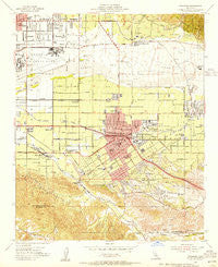 Redlands California Historical topographic map, 1:24000 scale, 7.5 X 7.5 Minute, Year 1954