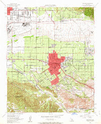 Redlands California Historical topographic map, 1:24000 scale, 7.5 X 7.5 Minute, Year 1954