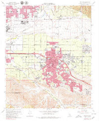 Redlands California Historical topographic map, 1:24000 scale, 7.5 X 7.5 Minute, Year 1967