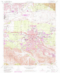 Redlands California Historical topographic map, 1:24000 scale, 7.5 X 7.5 Minute, Year 1967