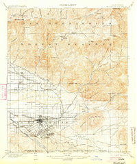 Redlands California Historical topographic map, 1:62500 scale, 15 X 15 Minute, Year 1901