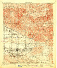 Redlands California Historical topographic map, 1:62500 scale, 15 X 15 Minute, Year 1901
