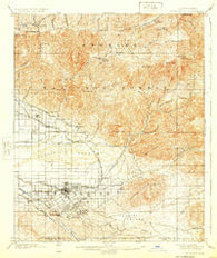 Redlands California Historical topographic map, 1:62500 scale, 15 X 15 Minute, Year 1901