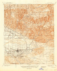 Redlands California Historical topographic map, 1:62500 scale, 15 X 15 Minute, Year 1901