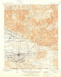 Redlands California Historical topographic map, 1:62500 scale, 15 X 15 Minute, Year 1901