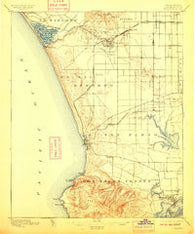 Redondo California Historical topographic map, 1:62500 scale, 15 X 15 Minute, Year 1896
