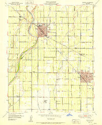 Reedley California Historical topographic map, 1:24000 scale, 7.5 X 7.5 Minute, Year 1951