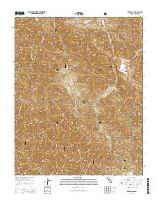 Reliz Canyon California Current topographic map, 1:24000 scale, 7.5 X 7.5 Minute, Year 2015