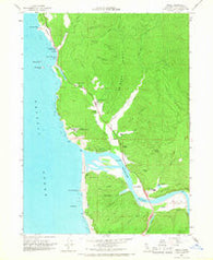 Requa California Historical topographic map, 1:24000 scale, 7.5 X 7.5 Minute, Year 1966