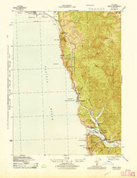 Requa California Historical topographic map, 1:62500 scale, 15 X 15 Minute, Year 1945