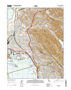 Richmond California Current topographic map, 1:24000 scale, 7.5 X 7.5 Minute, Year 2015