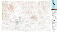 Ridgecrest California Historical topographic map, 1:100000 scale, 30 X 60 Minute, Year 1993