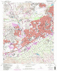 Riverside West California Historical topographic map, 1:24000 scale, 7.5 X 7.5 Minute, Year 1967
