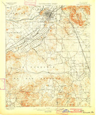 Riverside California Historical topographic map, 1:62500 scale, 15 X 15 Minute, Year 1901