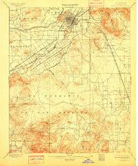 Riverside California Historical topographic map, 1:62500 scale, 15 X 15 Minute, Year 1901
