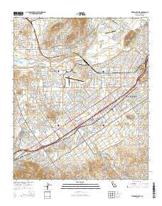 Riverside West California Current topographic map, 1:24000 scale, 7.5 X 7.5 Minute, Year 2015