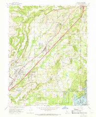 Rocklin California Historical topographic map, 1:24000 scale, 7.5 X 7.5 Minute, Year 1967