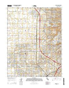 Roseville California Current topographic map, 1:24000 scale, 7.5 X 7.5 Minute, Year 2015