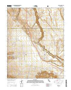 Rovana California Current topographic map, 1:24000 scale, 7.5 X 7.5 Minute, Year 2015