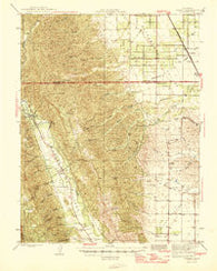 Rumsey California Historical topographic map, 1:62500 scale, 15 X 15 Minute, Year 1945