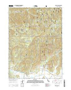 Russell Peak California Current topographic map, 1:24000 scale, 7.5 X 7.5 Minute, Year 2015