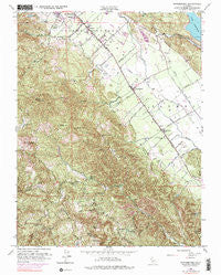 Rutherford California Historical topographic map, 1:24000 scale, 7.5 X 7.5 Minute, Year 1951