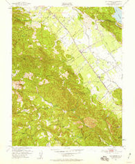 Rutherford California Historical topographic map, 1:24000 scale, 7.5 X 7.5 Minute, Year 1951