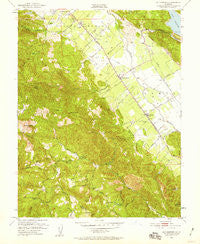 Rutherford California Historical topographic map, 1:24000 scale, 7.5 X 7.5 Minute, Year 1951