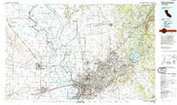 Sacramento California Historical topographic map, 1:100000 scale, 30 X 60 Minute, Year 1994