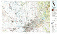Sacramento California Historical topographic map, 1:100000 scale, 30 X 60 Minute, Year 1994
