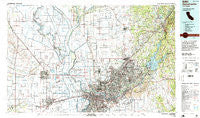 Sacramento California Historical topographic map, 1:100000 scale, 30 X 60 Minute, Year 1994