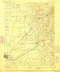 Sacramento California Historical topographic map, 1:125000 scale, 30 X 30 Minute, Year 1892