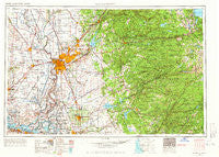 Sacramento California Historical topographic map, 1:250000 scale, 1 X 2 Degree, Year 1957