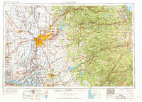 Sacramento California Historical topographic map, 1:250000 scale, 1 X 2 Degree, Year 1957