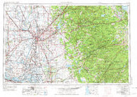 Sacramento California Historical topographic map, 1:250000 scale, 1 X 2 Degree, Year 1957
