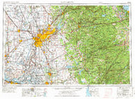 Sacramento California Historical topographic map, 1:250000 scale, 1 X 2 Degree, Year 1957