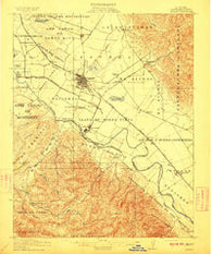 Salinas California Historical topographic map, 1:62500 scale, 15 X 15 Minute, Year 1912