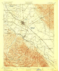 Salinas California Historical topographic map, 1:62500 scale, 15 X 15 Minute, Year 1912