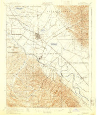 Salinas California Historical topographic map, 1:62500 scale, 15 X 15 Minute, Year 1912