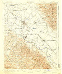 Salinas California Historical topographic map, 1:62500 scale, 15 X 15 Minute, Year 1912