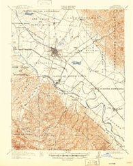 Salinas California Historical topographic map, 1:62500 scale, 15 X 15 Minute, Year 1912