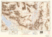 Salton Sea California Historical topographic map, 1:250000 scale, 1 X 2 Degree, Year 1954