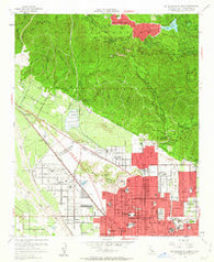 San Bernardino North California Historical topographic map, 1:24000 scale, 7.5 X 7.5 Minute, Year 1954